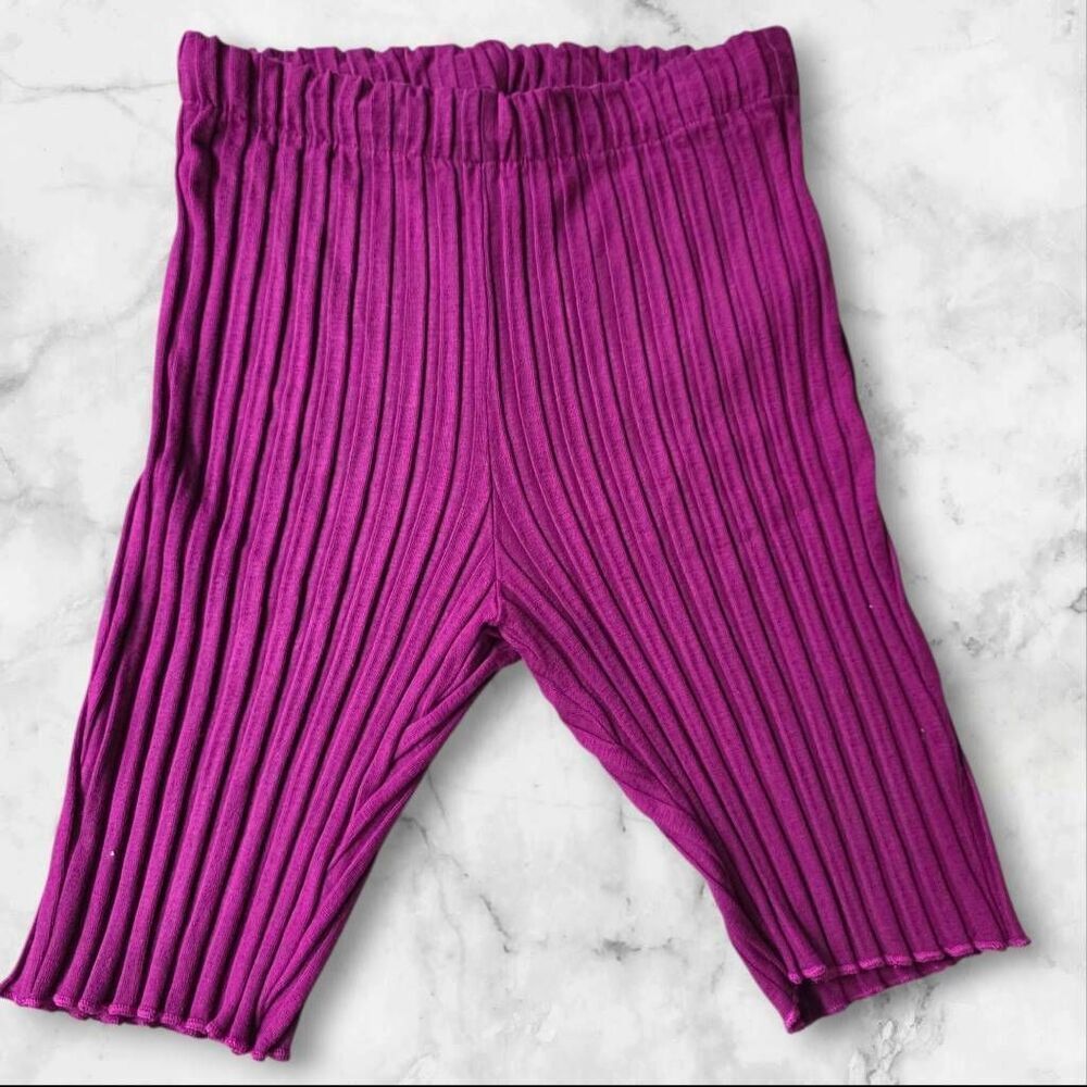 Simon Miller Purple Ribbed Bike Shorts Size XS